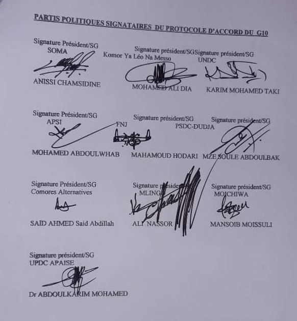 image Dix partis signent un pacte au sein de la mouvance présidentielle