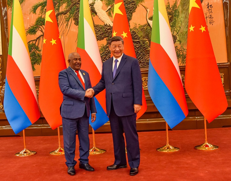 image Comores-Chine:  Azali Assoumani, en grand ami de la Chine
