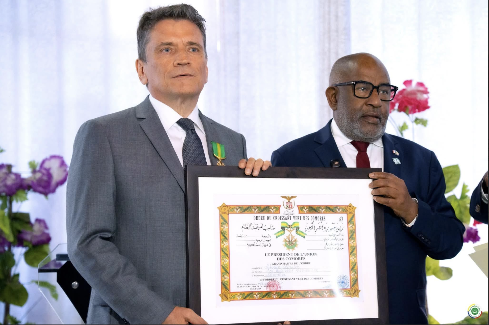 image Diplomatie: Sylvain Riquier décoré Chevalier de l’Ordre du Croissant Vert