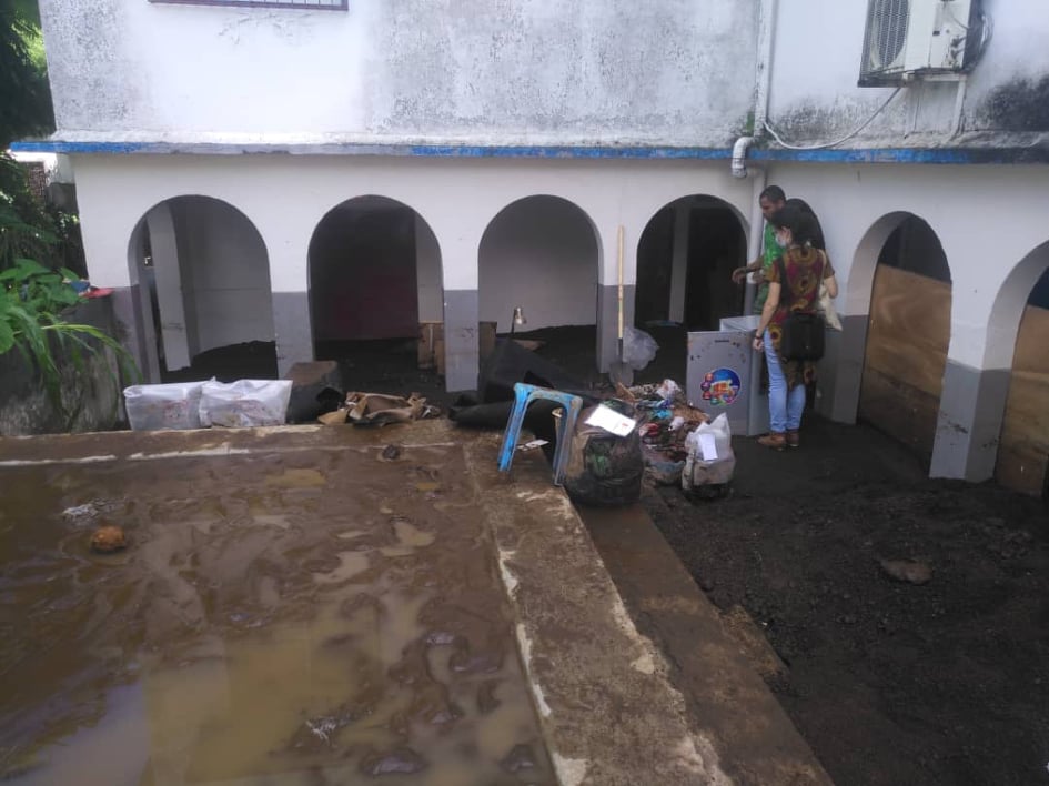 image Intempéries: L'Alliance Française de Mutsamudu inondée