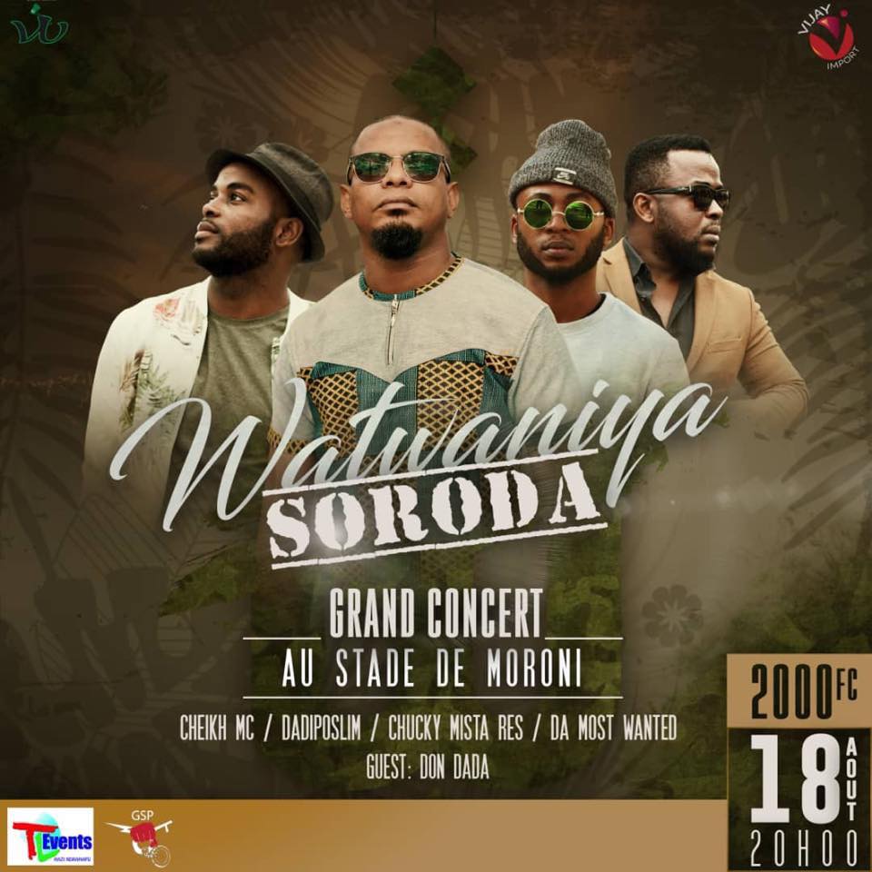image Musique / Watwanya Soroda au stade de Moroni samedi