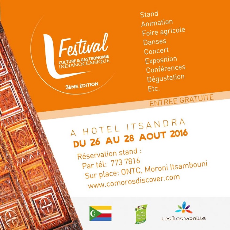 image Moroni va accueillir le 3e Festival culturel et gastronomique de l’Océan indien du 26 au 28 août